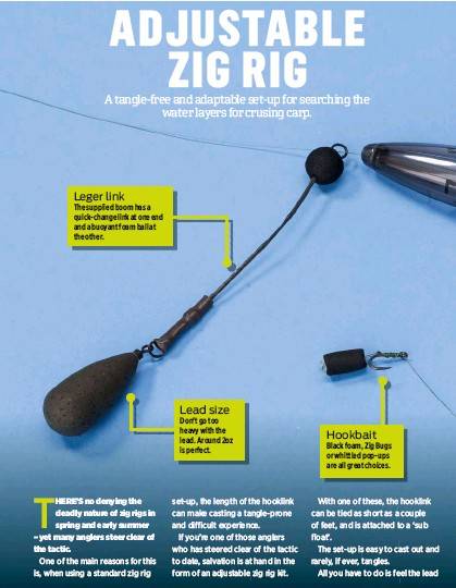 Zig Rig Carp Fishing Kit Zig Rig Foam Kit Black Zig Rig - UK POST